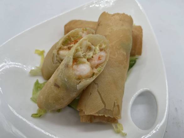 Rouleaux de printemps aux crevettes (3 mcx)/鲜虾春卷（3个）/Shrimp Spring rolls